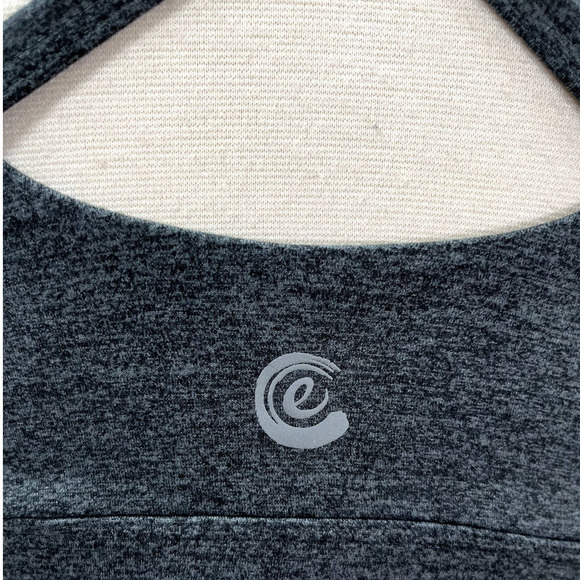 Johnny Was Calme Ease Sports Bra II Dark Heathered Gray Cross Back NWT Small - Picture 6 of 11